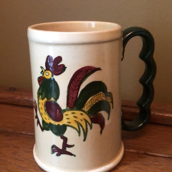 Grand mugs Metlox Poppytrail green rooster x2 - Picture 3 of 4